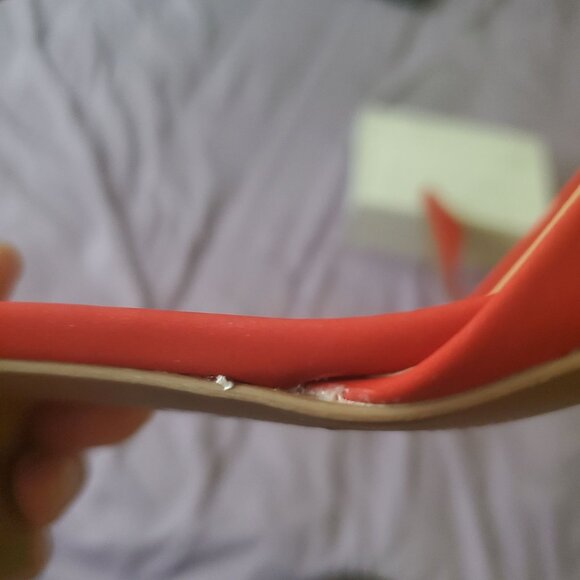 Qupid womens block heels size 7 red color Strappy buckle - Picture 5 of 10